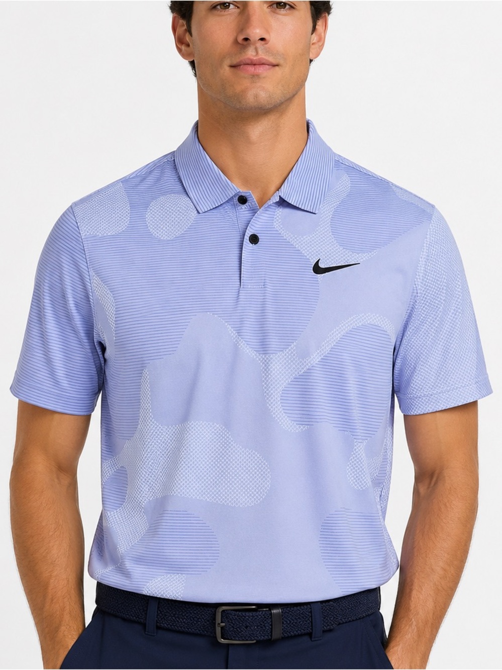 Nike Dri-FIT ADV Golf Polo Shirt Lavender Camo Print Men’s Small Tall NWT